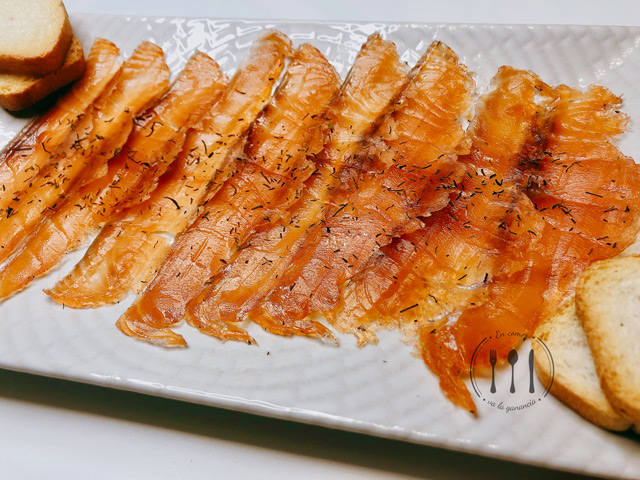 Salmon gravlax en lonchas