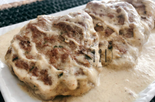 Filetes rusos con carne de potro y salsa de mostaza 4 Filetes rusos con carne de potro y salsa de mostaza