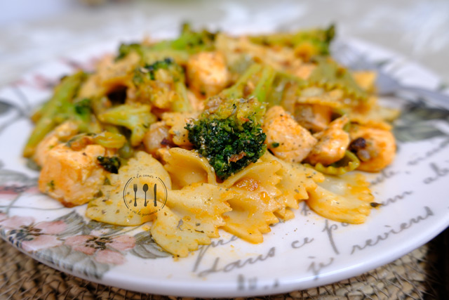 Pasta con salmón y brócoli 2 Pasta con salmón y brócoli