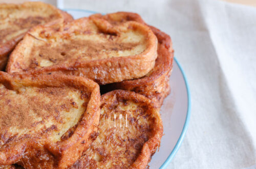 Torrijas con pan brioche y canela